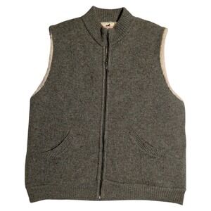 Vintage Winona Knits Sherpa Lined Sweater Vest Mens Size XL Zip Wool Gorpcore